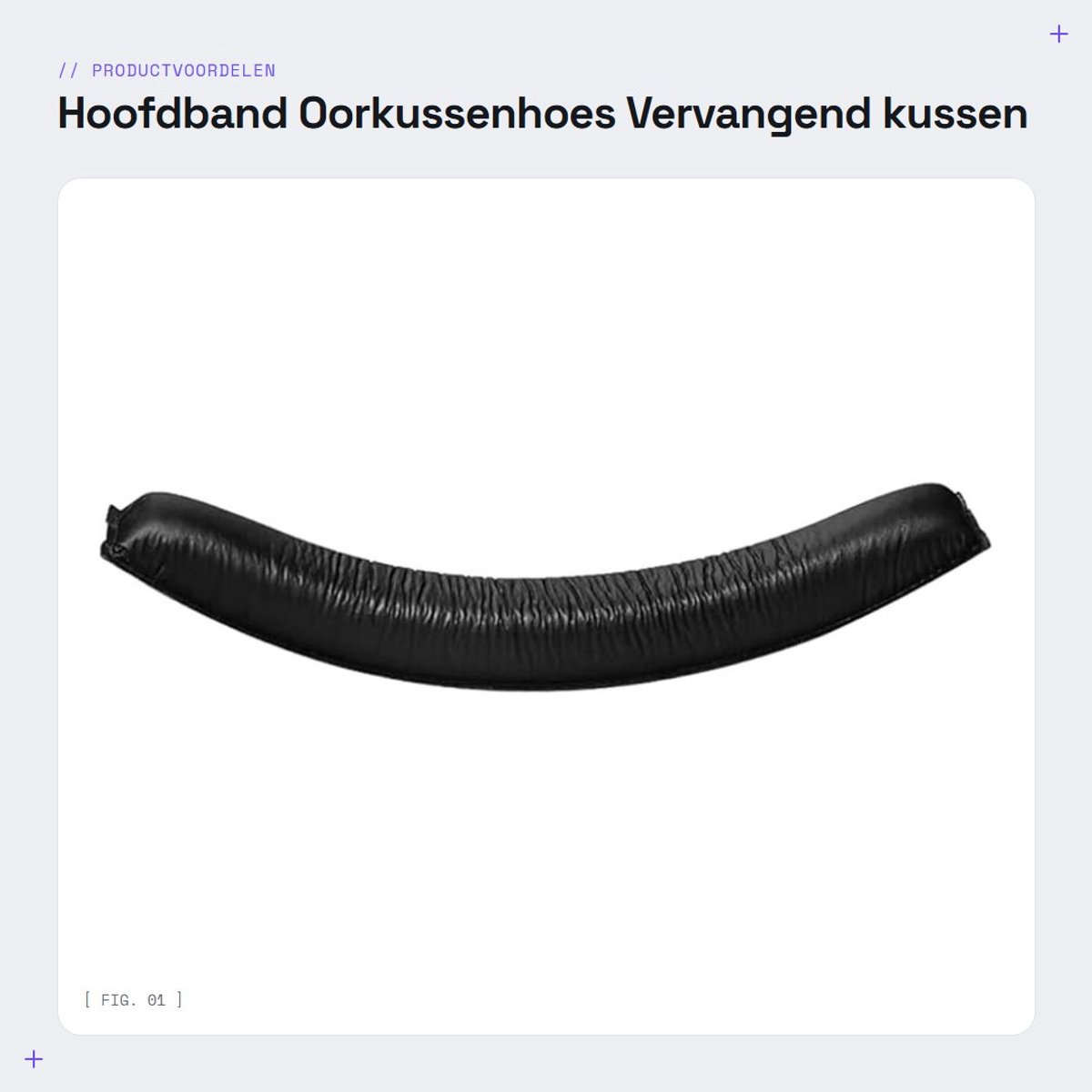 Dailygoods - Hoofdband Oorkussenhoes - Vervangend kussen - Zwart - Eiwitleer - Comfortabel en stijlvol - Geschikt voor Sennheiser HD380 HD380 PC35...