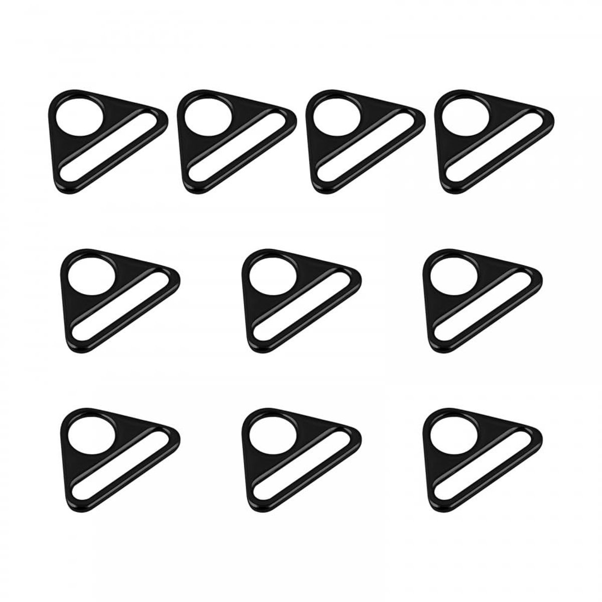 Dailygoods- Ringgesp 10 Stuks - Driehoekige Karabijnhaak - Verstelbaar - Zinklegering - Duurzaam - Lichtgewicht