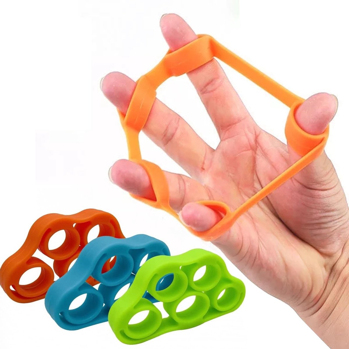 Dailygoods- Vingertrainer Siliconen - Handtrainer - Handkracht Trainer - Vinger Extensor Oefenapparaat - Verstelbare Vingerrekker - Krachtverhoging