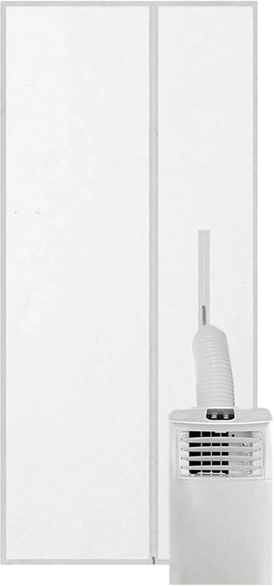 Airco Raamafdichtingskit Voor Schuifdeuren | 210x90cm Verstelbaar Oxford Doek | Luchtdichte Afdichting Zonder Luchtlekkage | Voor Mobiele Airco Droger Slaapkamer Keuken Camper | Eenvoudig Te Monteren | Voor De Meeste Mobiele Airco's| Cyslmuk®