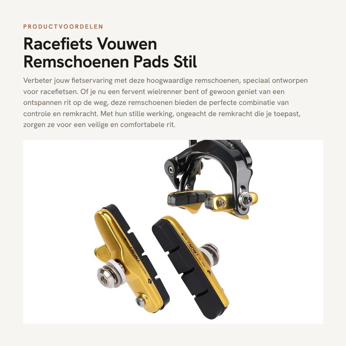 Dailygoods- Remschoenen Vervanging - Aluminium/Rubber Mengsel - Lichtgewicht - Schokbestendig - Eenvoudige Installatie - Stil en Effectief Remmen - Remblokjes