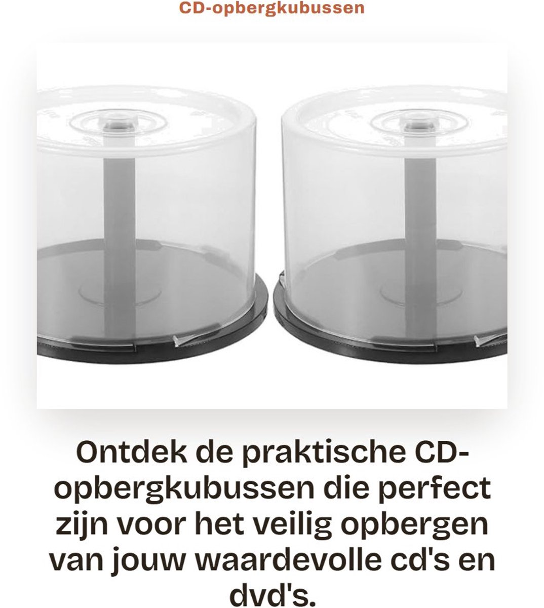 Dailygoods- CD-Kubussen Robuust - CD-opbergdoos - DVD-houder - Lege pagina's - Polypropyleen - Bescherming tegen krassen