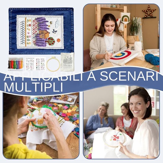 Borduurboek Set - Haken Leren - Creatief Knutselen - 90 Sjablonen - 17.5 x 23 cm - Meerkleurig — afbeelding 3