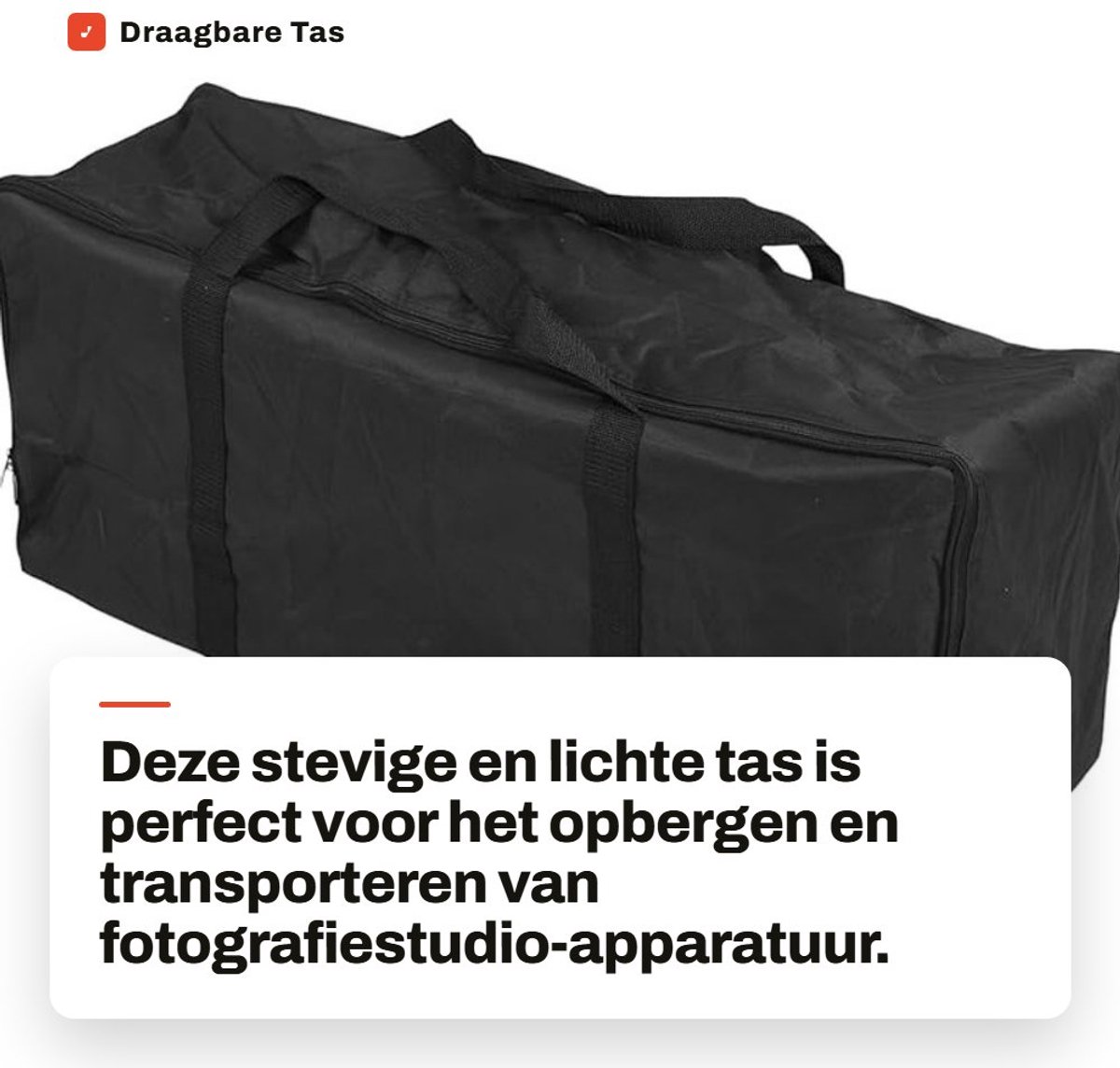 Dailygoods- Fotografietas Draagbaar en Lichtgewicht - Reistas 40x30x20 - Weekendtas - Opvouwbaar - Stofdicht - Robuuste Constructie