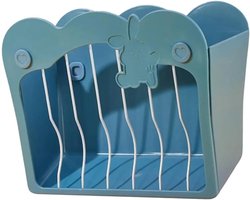 Hooizak Konijnen - Voerbak Cavia - Netjes Voeren - Gemakkelijk Bijvullen - 25 cm - Blauw