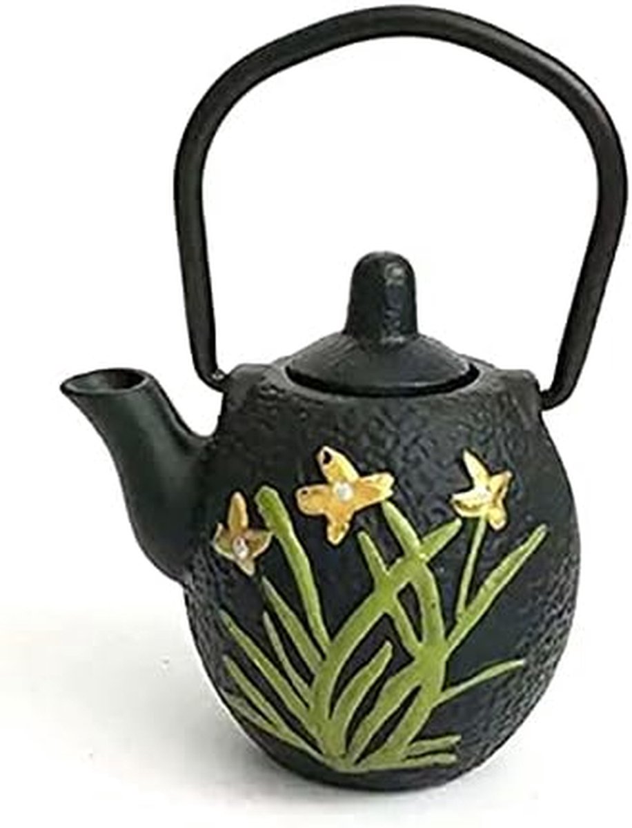 Gietijzeren Theepot - Kleine Ketel - Thee Zetten - Houdt Thee Warm - 1 Stuks - Zwart