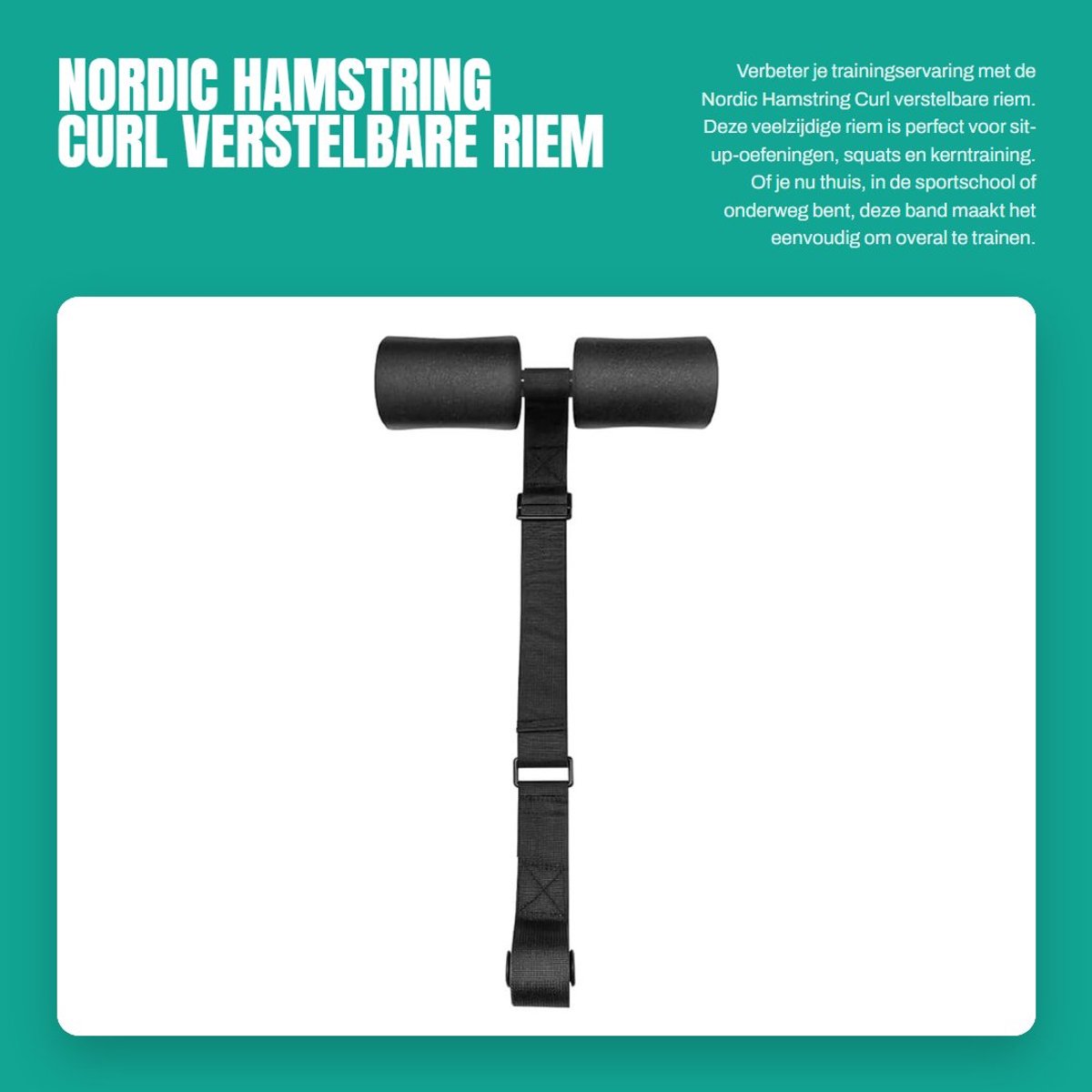 Dailygoods- Hamstring Curl verstelbare riem - Weerstandsbanden - Fitness elastiek - Thuistraining - Nylon materiaal - Gemakkelijk te dragen - Weerstandsband