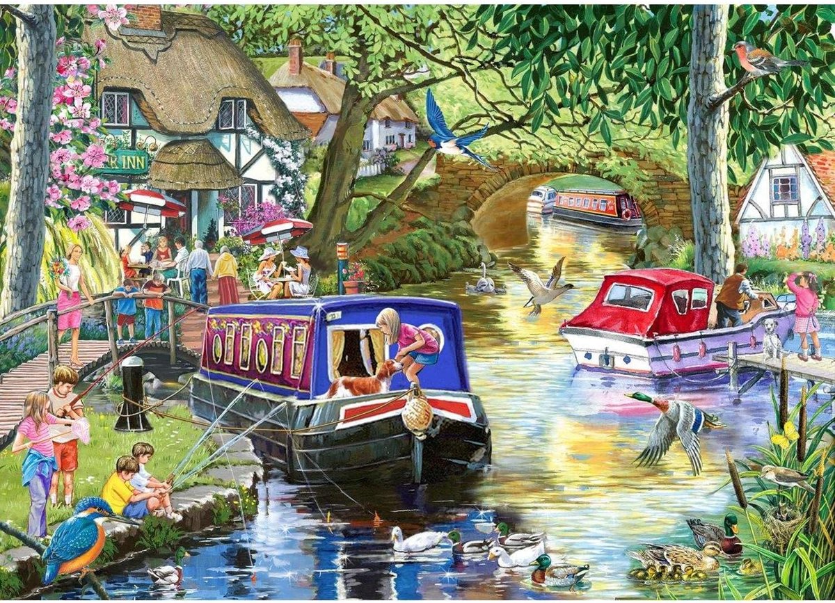 Legpuzzel - Landschap Puzzel - Ontspannen Tijdverdrijf - Artistieke Illustraties - 1000 Stukjes - Multicolour