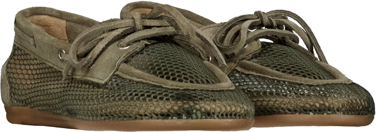 Posa - Schoenen Khaki Posa Pw110 Loafers Khaki Boat Loafer Mesh - Suede