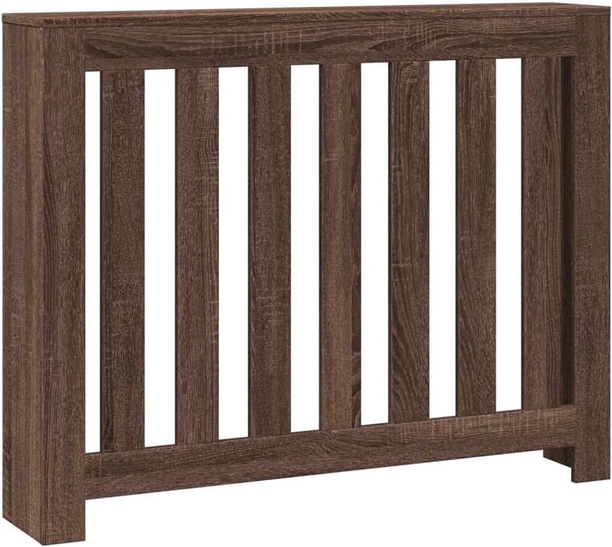 Radiatorombouw Hout Bruin Eiken 104x20x82 cm - Stijlvolle Verwarming Accessoire