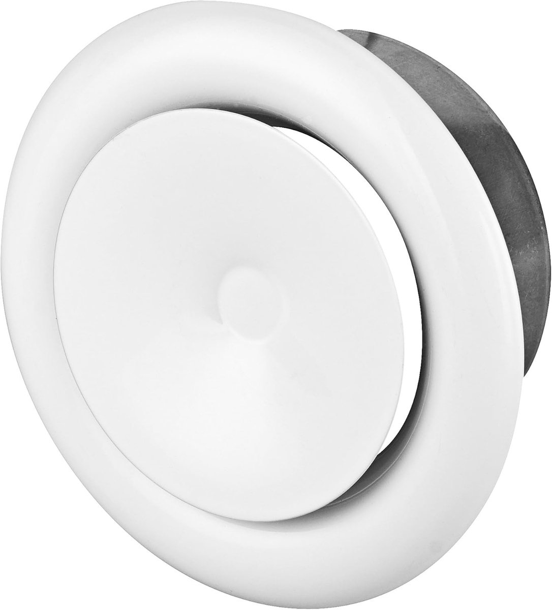 Ventilatie Plaatventiel - Luchtregelaar Metaal - Ventilatie Regelen - Traploze Luchtstroom - 150 mm Diameter - Wit