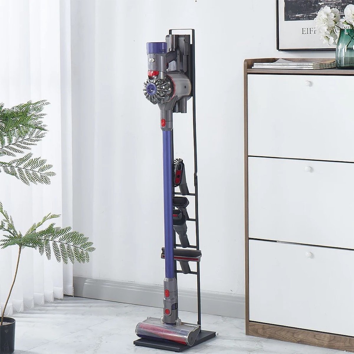 Dailygoods Handstofzuiger Plank Rechtopstaande stofzuiger Opbergrek Huishoudelijke stofzuiger Opbergrek Set Geen boren v