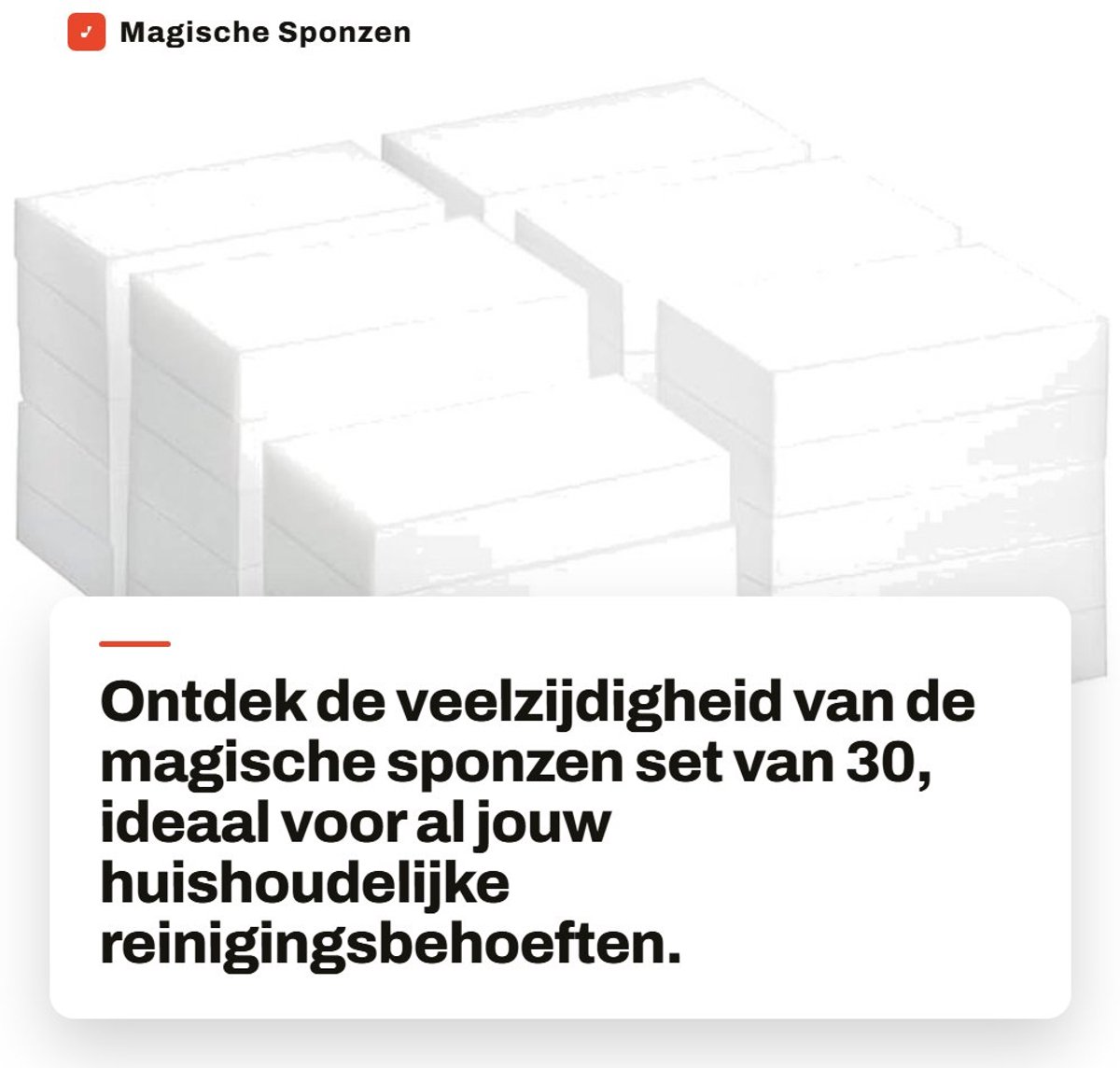 Dailygoods- Reinigingspads Set van 30 - Multifunctionele Sponzen - Chemicaliënvrij - Professionele Vlekkenverwijdering - Op Maat Snijden - Hoge Precisie
