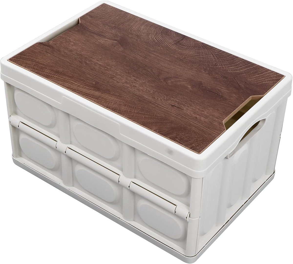 Opvouwbare Opslagbak - Multifunctionele Container - Ruimte Besparen - Grote Capaciteit - 52.5 cm Lengte - Grijs