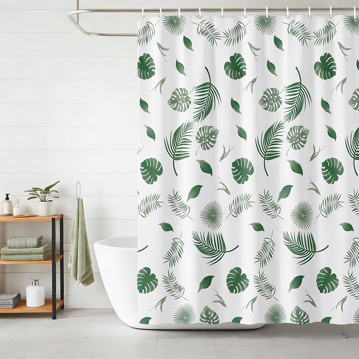Dailygoods- Douchegordijn Waterdicht - Schimmelbestendig - Wasbaar - 180x180 cm - 12 Haken - 100% Polyester - Ademend en Kreukvrij - Badgordijn