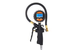 Autobanden Compressor - Digitale Bandenpomp - Bandenspanning Controleren - Met Aflaatfunctie - 0-100 Psi - Zwart