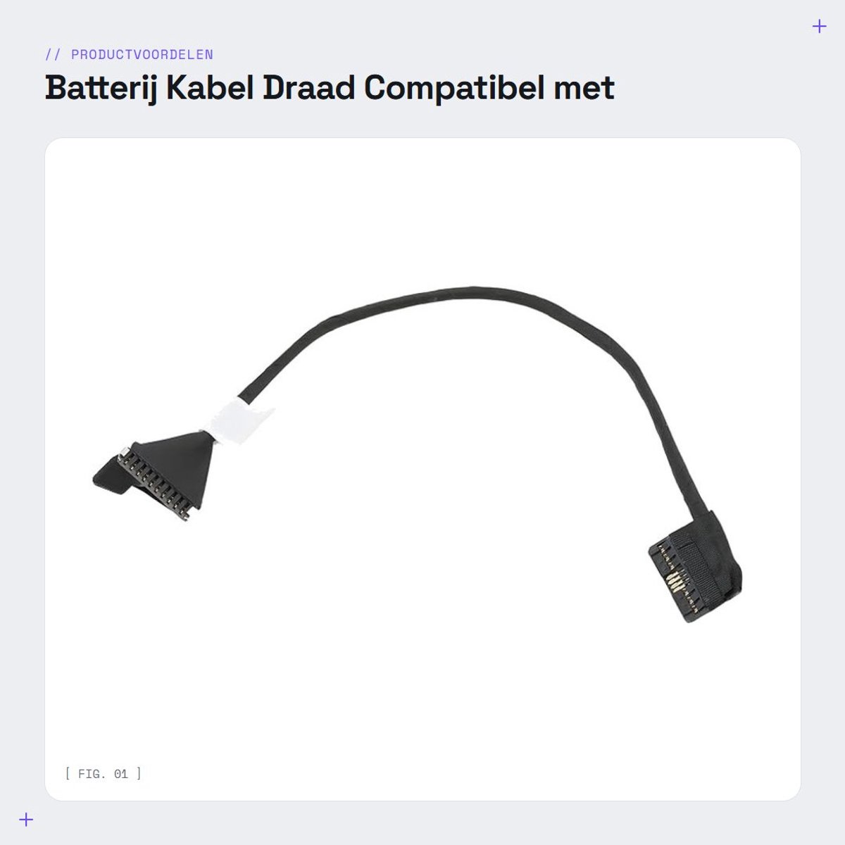 Batterij Kabel Draad Compatibel met Latitude 5521 en Precision 3561