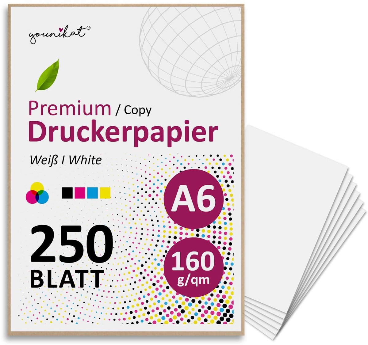 Dailygoods - A6 Kopieerpapier - 250 Vellen Hoogwit