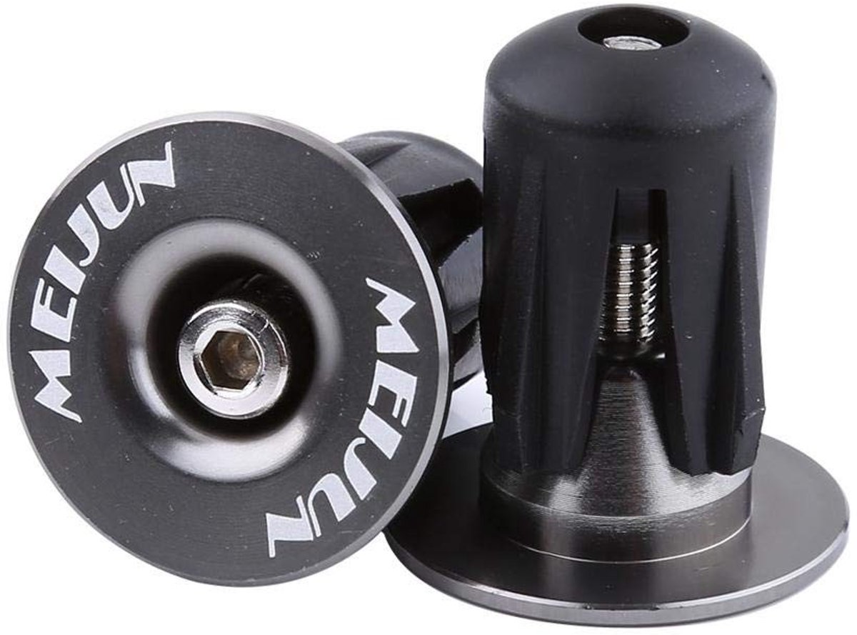 Dailygoods- Stuurstop Universeel - Stuurstop Fiets - Aluminium - Verstelbaar - Eenvoudig te Monteren - Geschikt voor 22-24 mm Sturen - Stuureindstop