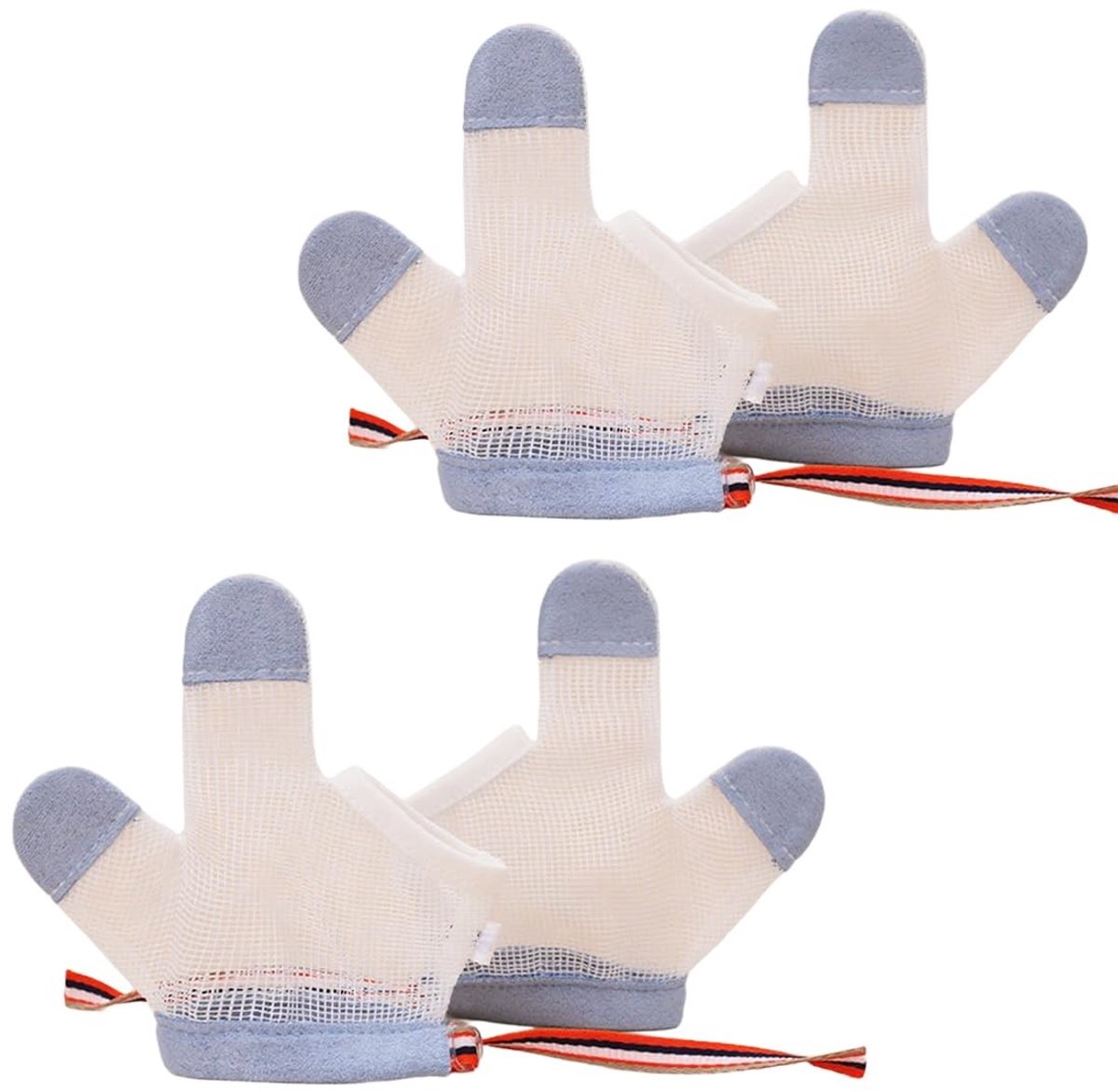 Dailygoods- Kauwhandschoenen 2 Paar - Beschermende Handschoenen - Vingerspalken - Stop Duimzuigen - Zacht en Ademend - Comfortabele Pasvorm - Handbeschermers
