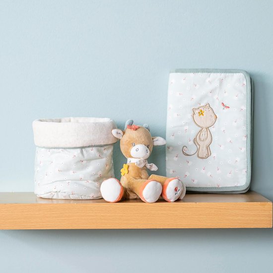 Mini-knuffeldier Koe - Pluche Rammelaar - Baby Ontwikkeling - Geïntegreerde Rammelaar - 20 cm - Beige van MINI — afbeelding 3