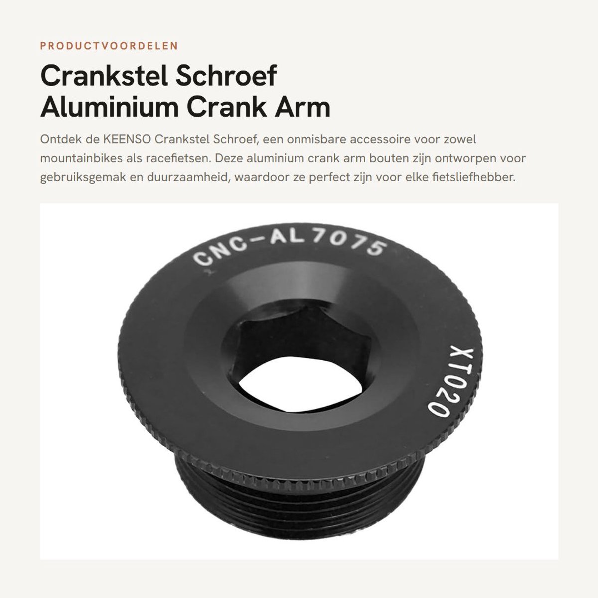 Dailygoods- Crankstel Schroef Hoogwaardige Aluminium - Fietskrukschroeven - Slijtvast - Geschikt voor Mountainbike/Racefiets - Verkrijgbaar in Meerdere Kleuren - 20 mm Grootte - Fietskrukschroef