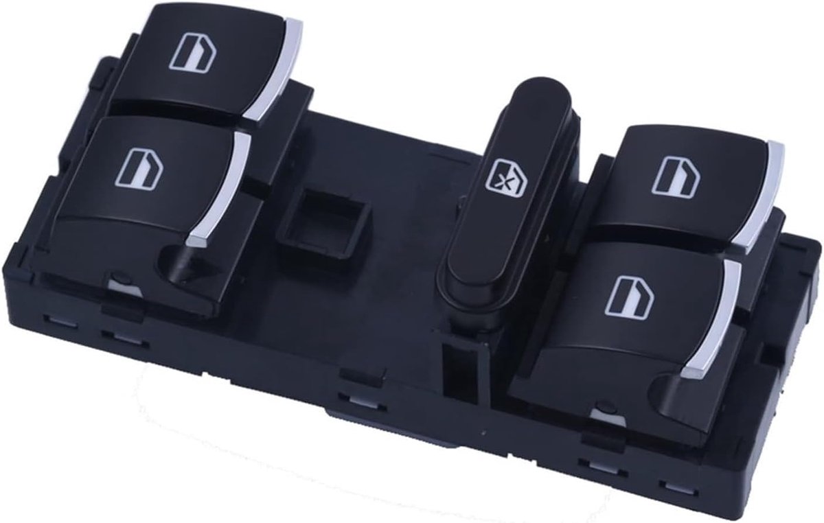 Auto Raamschakelaar - Hoofdschakelaar Elektrische Ramen - Auto Interieur Vernieuwen - Directe Vervanging - 10.5 cm - Zwart