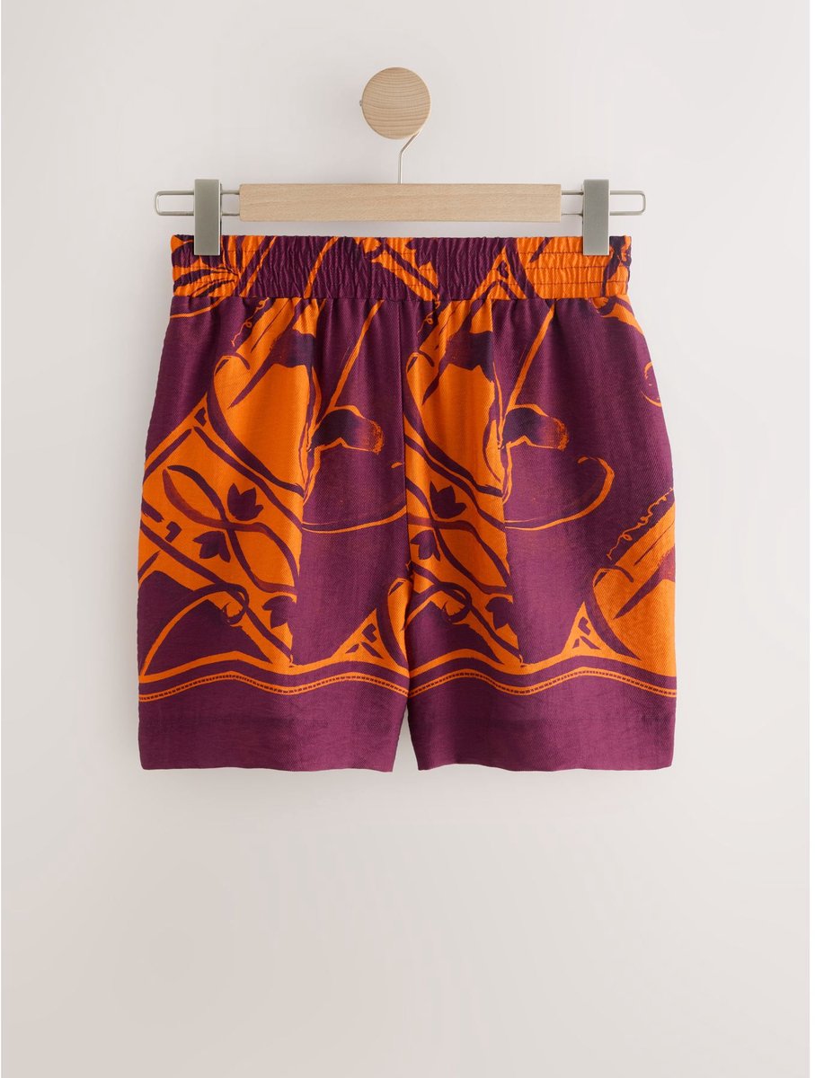 Next - Dames - Resortshort met elastische taille - Oranje