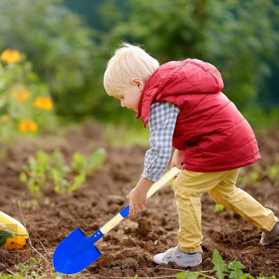 Kindertuingereedschap Set - Zandschep Houten Handvat - Buiten Spelen - Ergonomisch Ontwerp - 72 cm Schep - Metaal — afbeelding 4
