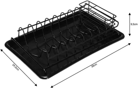 Pastadroger - Droogrek - Verse Pasta Maken - Stabiele Metalen Frame - 38 x 24.5 cm - Zwart — afbeelding 4