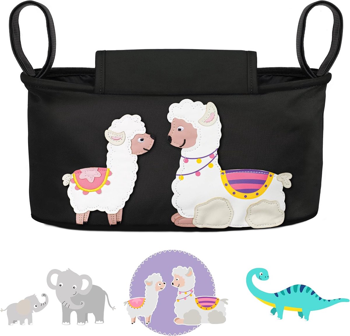 Kinderwagen Organizer - Buggy Tas - Alles Bij Hand - Met Vochtige Doekjes Dispenser