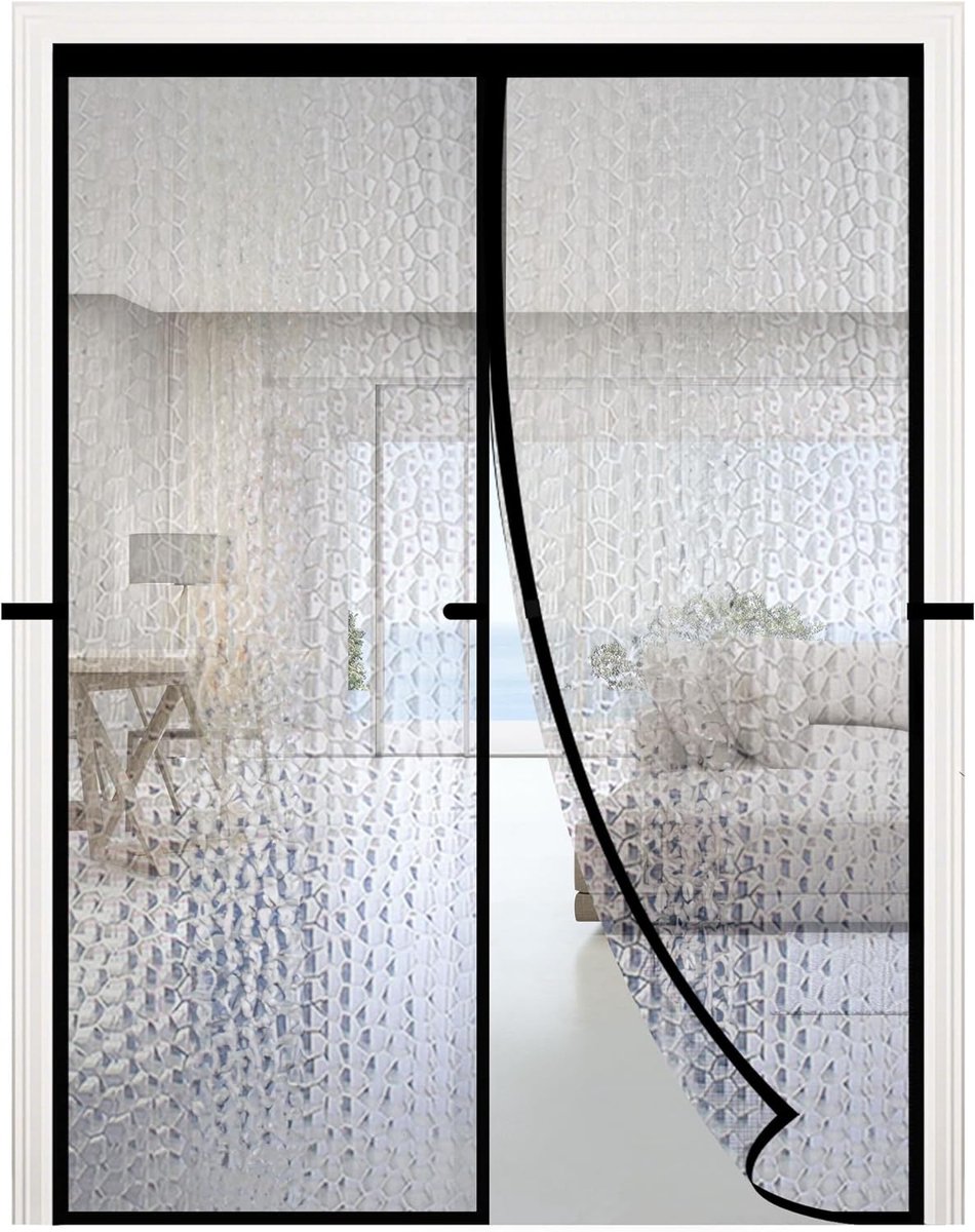 Thermisch Deurgordijn - Isolerende Deurhoes - Temperatuur Behoud - Automatische Sluiting - 97 x 244 cm - Transparant