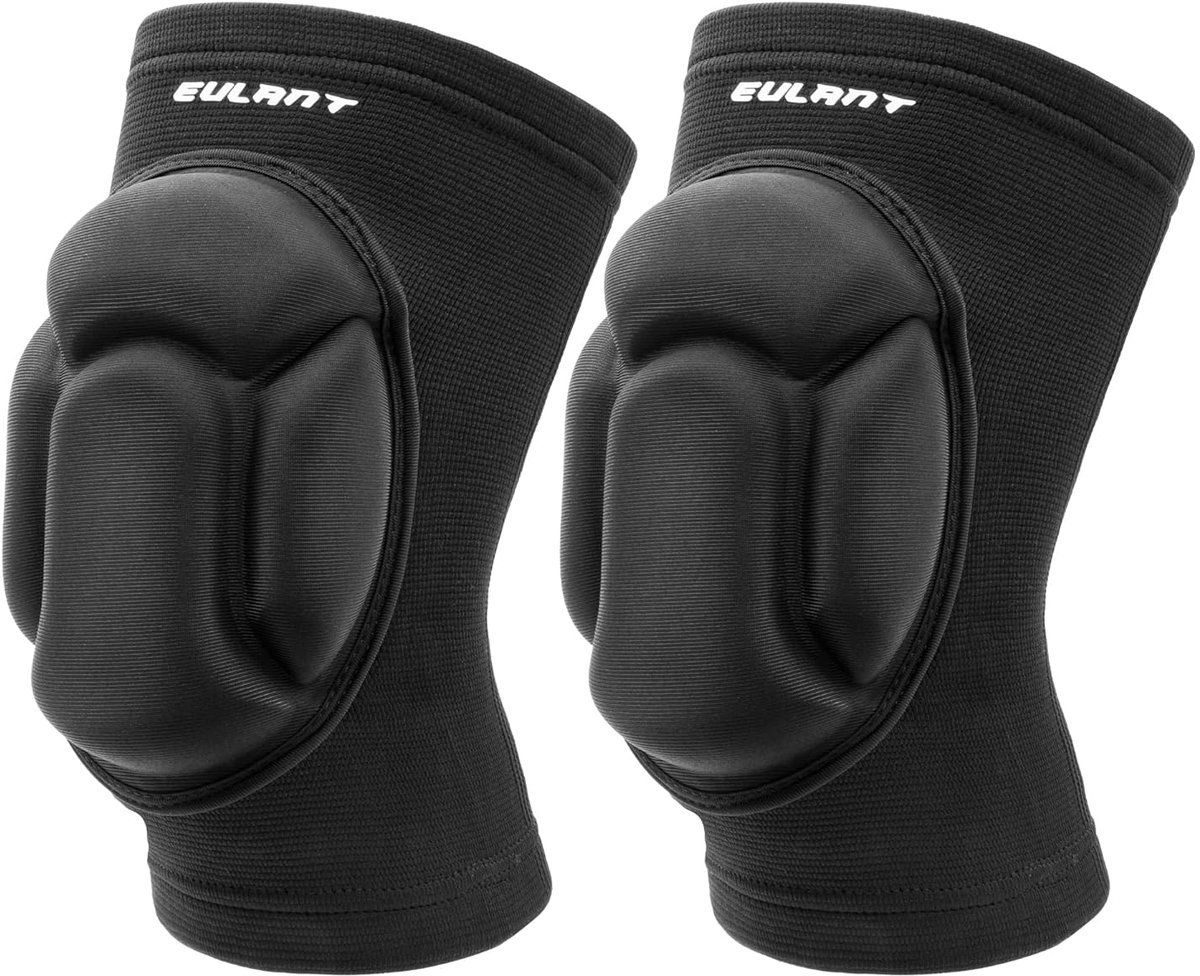 Dikke Kniebeschermers - Sport Beschermers - Actieve Sport - Schokabsorberende Vulling - One Size - Zwart