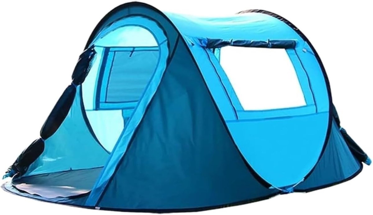 Kampeertent - Pop-up Tent - Outdoor Avontuur - Wind- en Waterdicht - 250x150x110cm - Blauw
