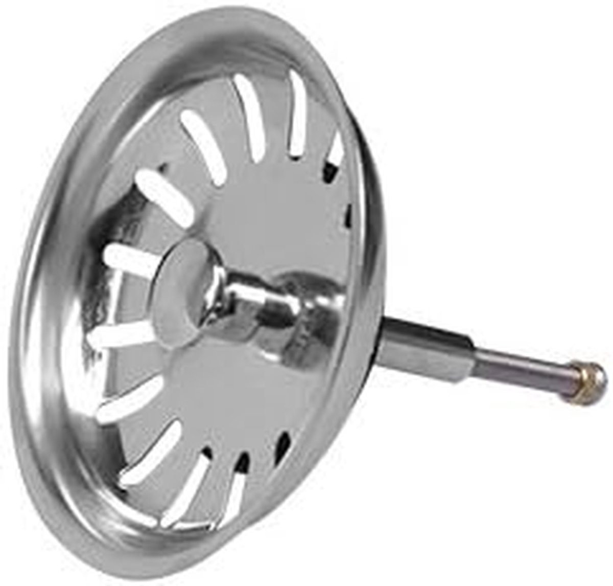 Afvoerzeef Keuken - Doucheputje - Snel Water Afvoeren - Met Metalen Pin - 81mm Diameter - Zilverkleurig