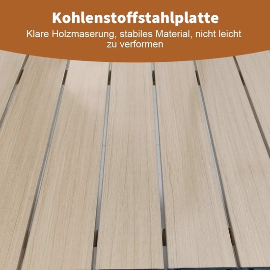 House Of Atelier - Kunstof campingtafel - Campingtafel - Klaptafel - Inklapbare Tafel - Outdoor Tafel - 60x60 cm - Lichtgewicht — afbeelding 2