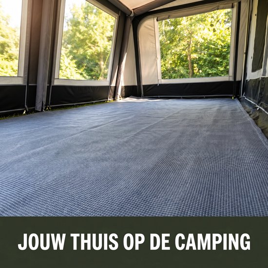 Happy Rhino - Tenttapijt Tyresta - Buitentapijt - Grondzeil - Grijs / Blauw - Textiel - 300x500 van Happy Rhino — afbeelding 4
