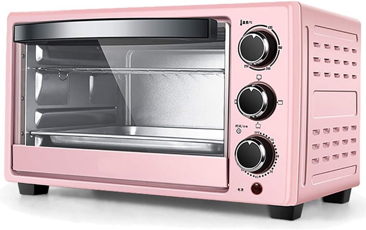 Mini Oven - Compacte Oven - Thuis Bakken - Instelbare Temperatuur - 23 Liter - Roze