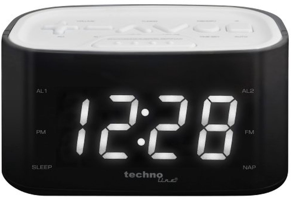 Radio Wekker - Digitale Klok - Wakker Worden - AM FM Radio - 14 x 8.8 x 7 cm - Wit