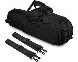 Dailygoods - Vaguelly Old Saxofoon koffer, Oxford waterdicht, altsaxofoon, lichte koffer, gigbag, rugzak met bekleding, schouderriem, buitentas, saxofoon draagtas, zwart