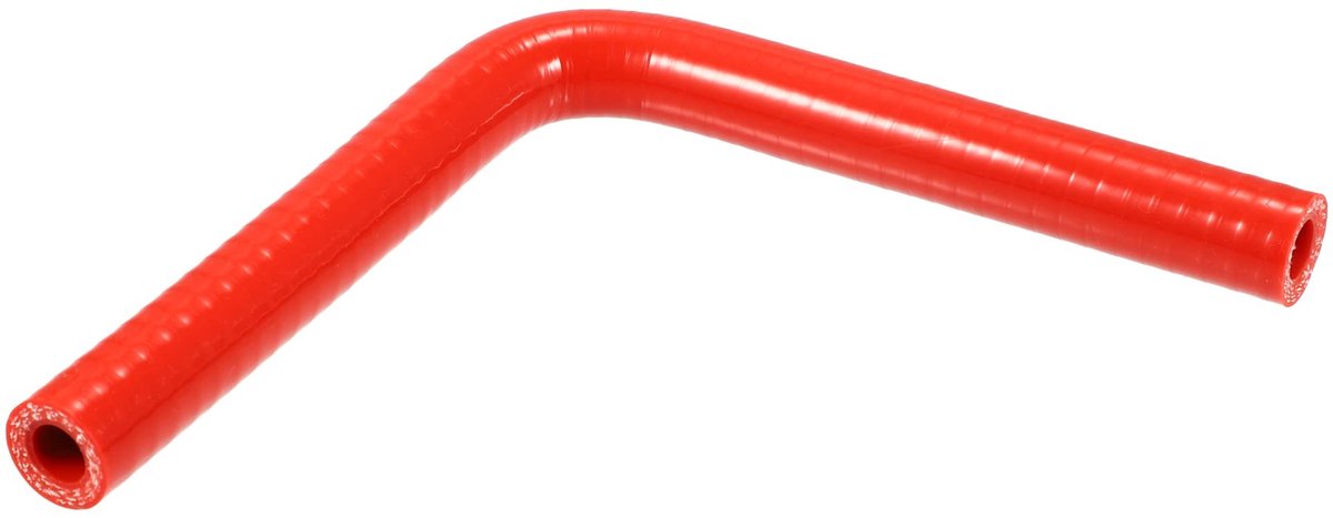 Dailygoods- Siliconen Slang 90 Graden Bocht - Universele Koppeling - Binnendiameter 13mm - Duurzaam Materiaal - Rood - Lengte 150mm - Koelslang