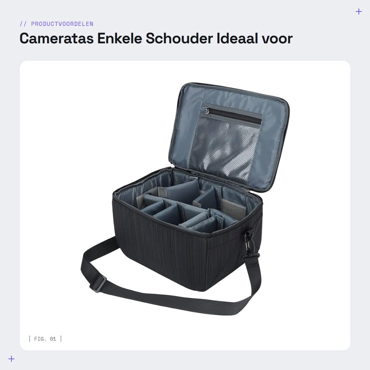 Dailygoods- Cameratas met Schouderriem - SLR-Cameratas - Waterdicht
