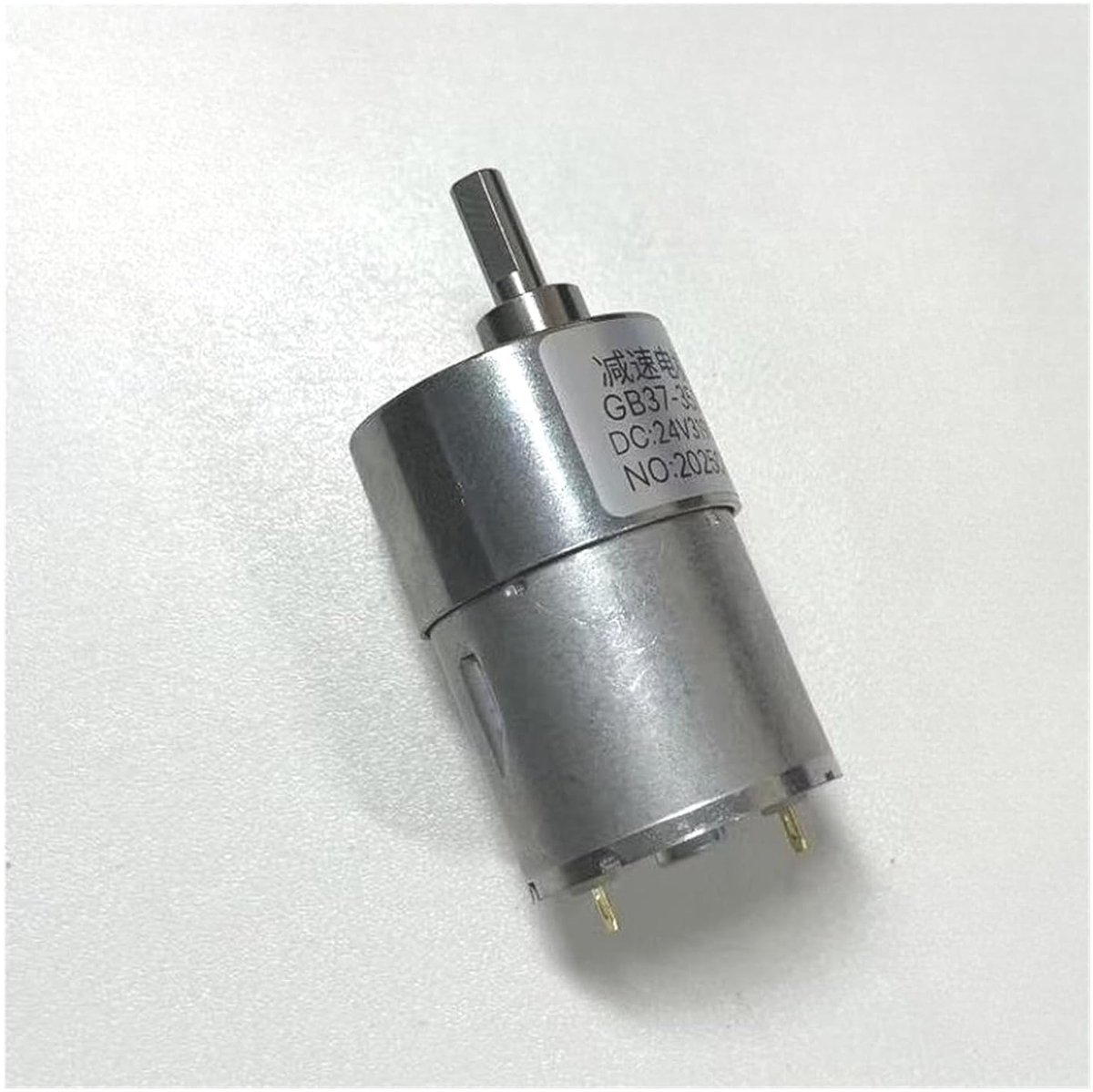 Tandwielmotor DC - Motor met reductie - Automatisering projecten - Volledig metalen bak - 37 mm - Zilverkleurig