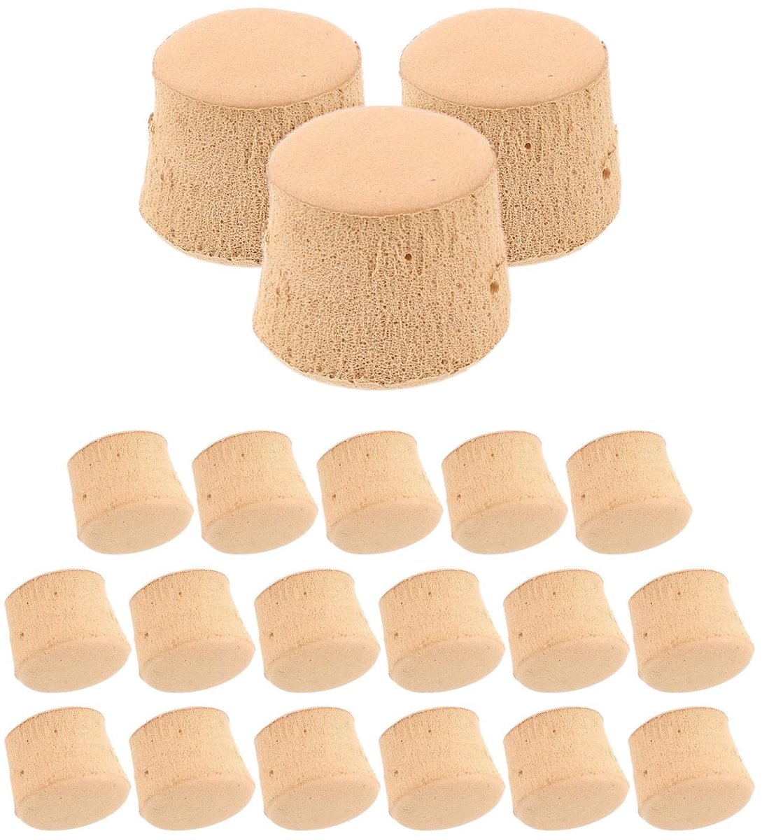 Kurken Fluitpluggen - Reparatieonderdelen Blaasinstrumenten - Instrument Onderhoud - Voorkomt Luchtlekkage - 20 Stuks 15 mm - Khaki