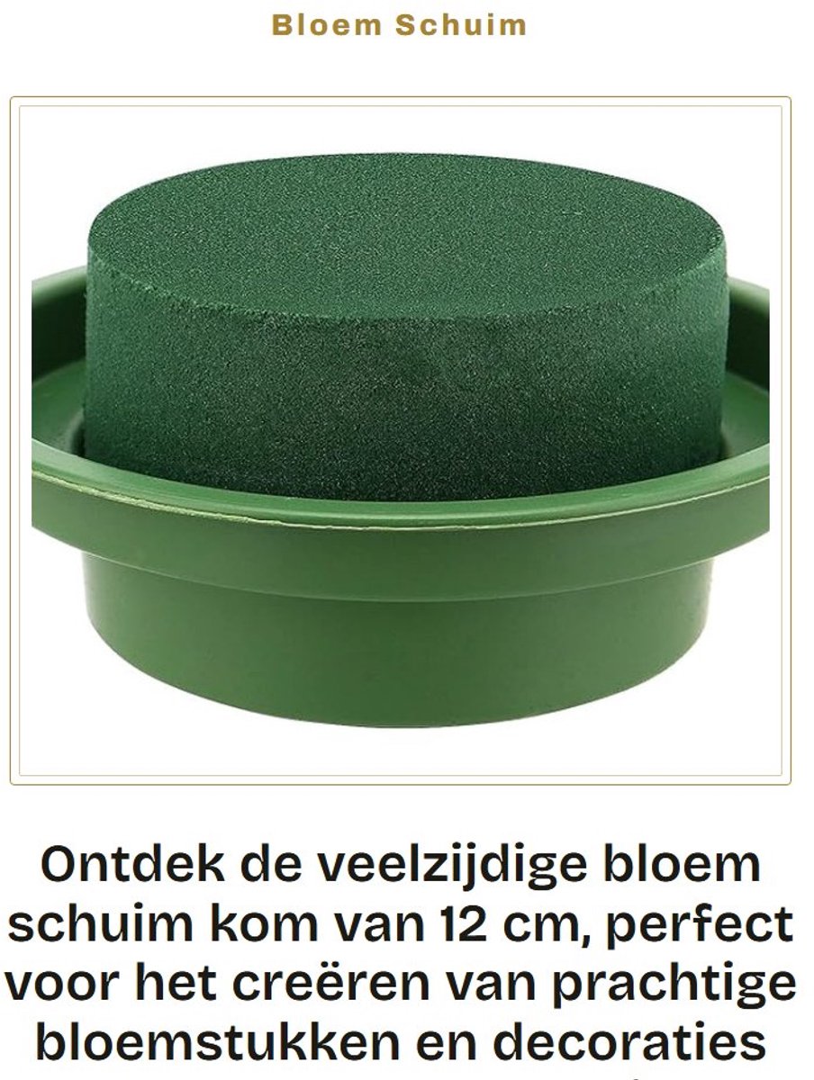 Dailygoods- Bloemschuim 20 Stuks - Bloemstukken Kunstbloemen - Bloemstokjes - Ronde Spons - Kunststof/Schuim - Eenvoudig te Gebruiken - Bloemstuk