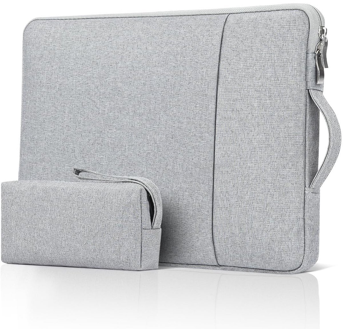 Dailygoods - 14 Inch Laptop Sleeve Case voor MacBook Pro M3/M2/M1 A2992 A2918 A2779 A2442 2023-2021 Chromebook Notebook 14", Waterdichte Laptophoes met Accessoires Tas, Grijs