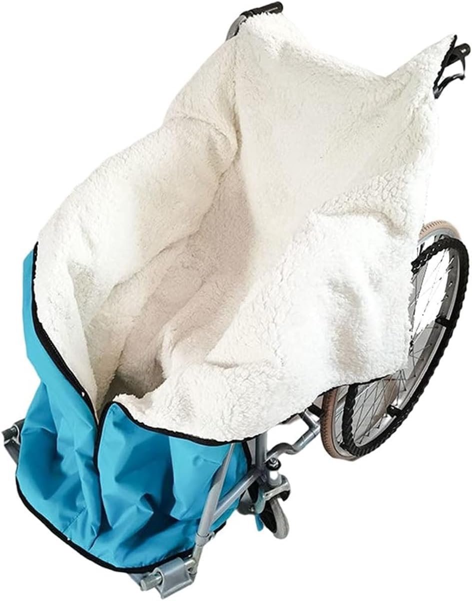 Rolstoeldeken Warme Hoes - Onderlichaam Beschermer - Warm Blijven - Waterdicht Fleece Voering - 135x70 cm - Blauw