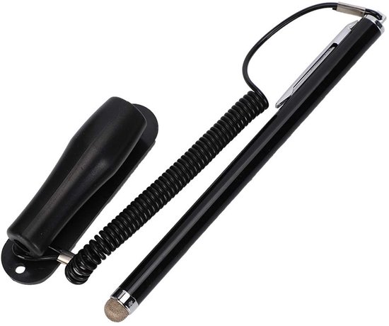 Dailygoods- Aanraakpen Hoge Gevoeligheid - Capacitatieve Touchscreen Pen - Metalen Pen - Antislip - Ketting - 90 cm Veerdraad - Stylus — afbeelding 3