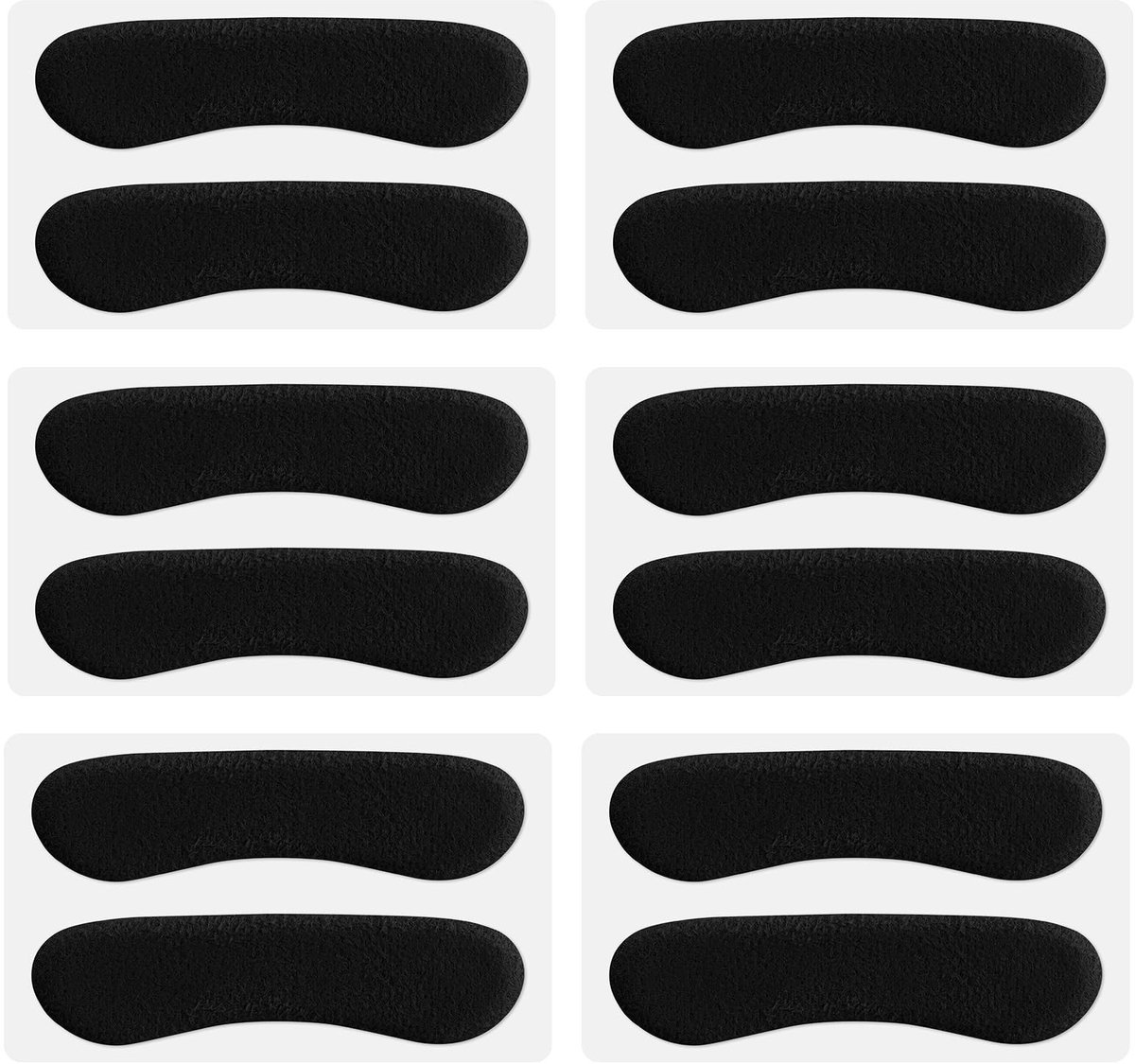 Dailygoods- Sandaalbandkussenstrips 6 Stuks - Zelfklevende Hielgrepen - Fluwelen Voering - Voorkomt Wrijving - Antislip - Comfortabel en Zacht - Schoeninlegzolen