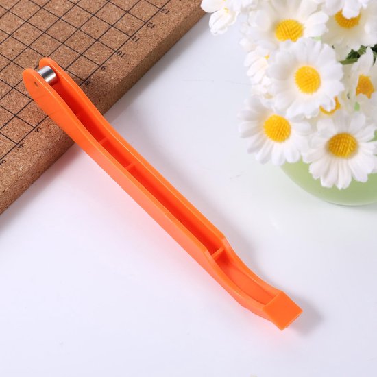 Dailygoods - Hand Foiler voor Glas-in-Lood, Koperfolie Gereedschap Praktisch Glas-in-Lood Maken Gereedschap Efficiënt Glas-in-Lood Foiler voor Werk DIY Crafter Geschenken (Oranje) van Dailygoods — afbeelding 4